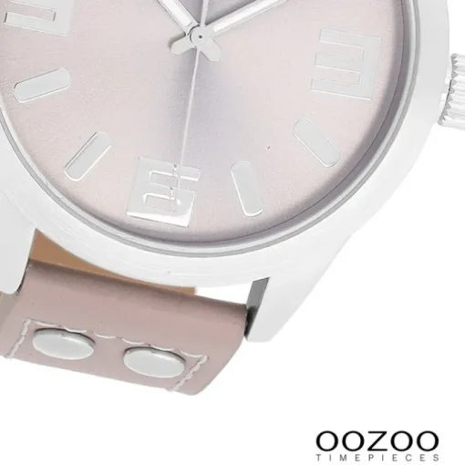 Oozoo Damen Armbanduhr Timepieces Analog Leder taupe rosa UOC1086A