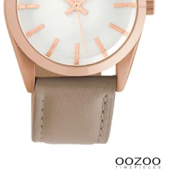 Oozoo Damen Armbanduhr Timepieces Analog Leder taupe hellbraun UOC10187