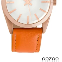 Oozoo Damen Armbanduhr Timepieces Analog Leder orange UOC10188