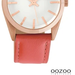 Oozoo Damen Armbanduhr Timepieces Analog Leder rot UOC10190