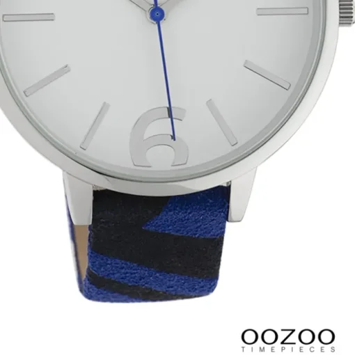 Oozoo Damen Armbanduhr Timepieces Analog Leder blau schwarz UOC10201