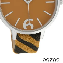 Oozoo Damen Armbanduhr Timepieces Analog Leder dunkelgelb schwarz UOC10202
