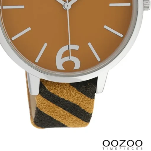Oozoo Damen Armbanduhr Timepieces Analog Leder dunkelgelb schwarz UOC10202