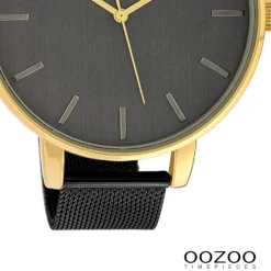 Oozoo Damen Armbanduhr Timepieces Analog Metall schwarz UOC10233