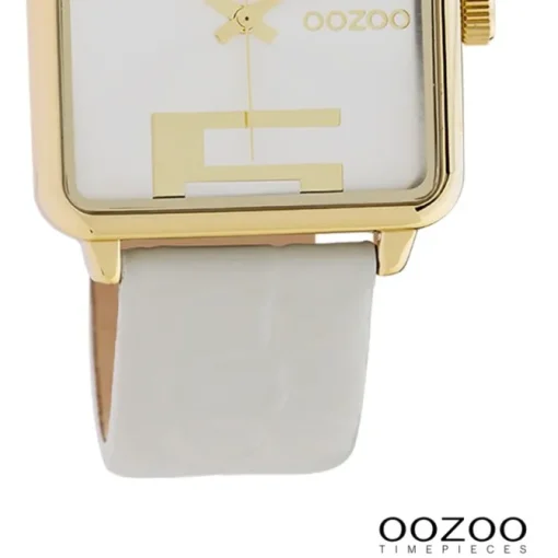 Oozoo Damen Armbanduhr Timepieces Analog Leder hellgrau UOC10365