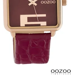 Oozoo Damen Armbanduhr Timepieces Analog Leder rot UOC10368
