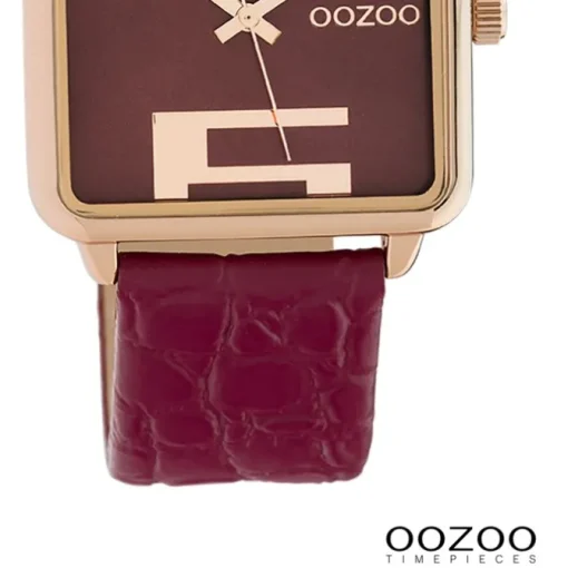 Oozoo Damen Armbanduhr Timepieces Analog Leder rot UOC10368