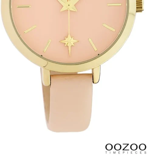 Oozoo Damen Armbanduhr Timepieces Analog Leder hellrosa UOC10386