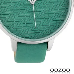 Oozoo Damen Armbanduhr Timepieces Analog Leder grün UOC10406