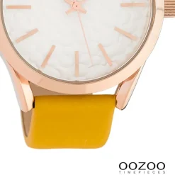Oozoo Damen Armbanduhr Timepieces Analog Leder gelb UOC10463