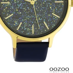 Oozoo Damen Armbanduhr Timepieces Analog Leder dunkelblau UOC10662