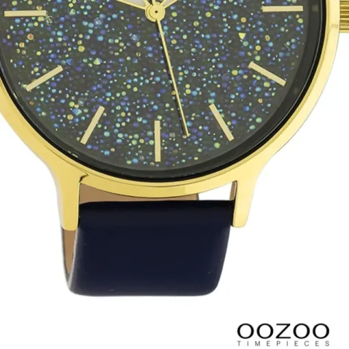 Oozoo Damen Armbanduhr Timepieces Analog Leder dunkelblau UOC10662