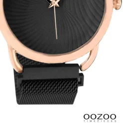 Oozoo Damen Armbanduhr Timepieces Analog Metall schwarz UOC10699