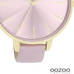 Oozoo Damen Armbanduhr Timepieces Analog Leder pastell-lila UOC11348