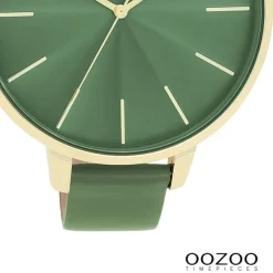 Oozoo Damen Armbanduhr Timepieces Analog Leder grün UOC11349