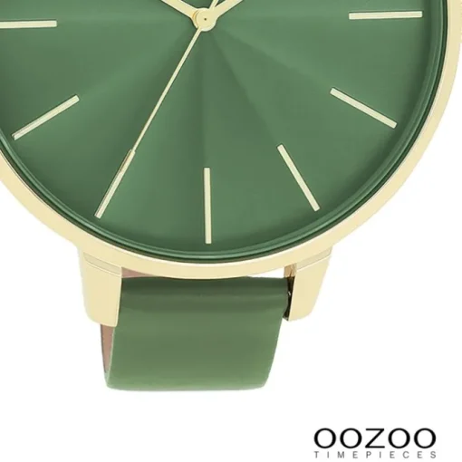 Oozoo Damen Armbanduhr Timepieces Analog Leder grün UOC11349