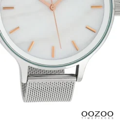 Oozoo Damen Armbanduhr Timepieces Analog Metall silber UOC10230