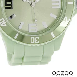 Oozoo Damen Armbanduhr Timepieces Analog Silikon hellgrün UOC4343A