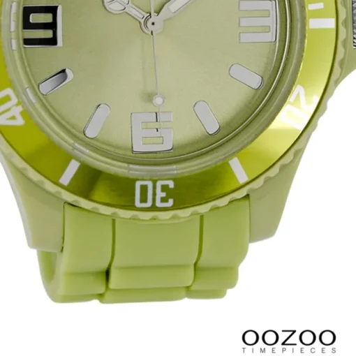 Oozoo Damen Armbanduhr Timepieces Analog Silikon grün UOC4349A