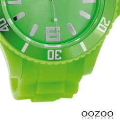Oozoo Damen Armbanduhr Timepieces Analog Silikon grün UOC4656A