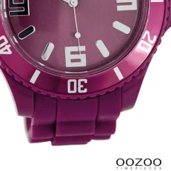Oozoo Damen Armbanduhr Timepieces Analog Silikon lila UOC5026A