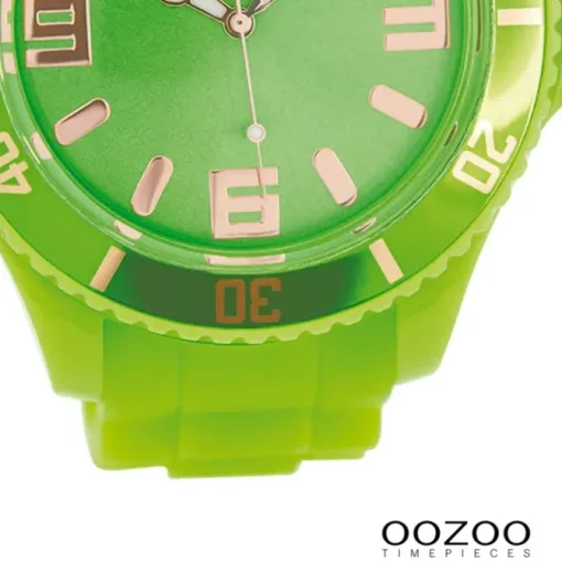 Oozoo Damen Armbanduhr Timepieces Analog Silikon grün UOC5038A