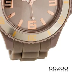 Oozoo Damen Armbanduhr Timepieces Analog Silikon hellbraun UOC5041A