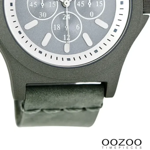 Oozoo Damen Armbanduhr Timepieces Analog Leder grau UOC6513A