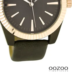Oozoo Damen Armbanduhr Timepieces Analog Leder schwarz UOC6518A