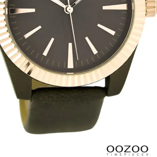 Oozoo Damen Armbanduhr Timepieces Analog Leder schwarz UOC6518A