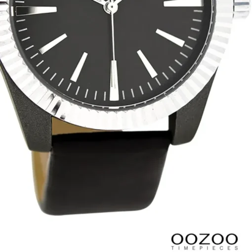 Oozoo Damen Armbanduhr Timepieces Analog Leder schwarz UOC6519A