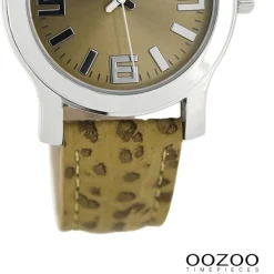 Oozoo Damen Armbanduhr Timepieces Analog Leder beige dunkelbraun UOC7125A