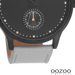 Oozoo Damen Armbanduhr Timepieces Analog Leder grau UOC9006A