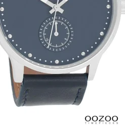Oozoo Damen Armbanduhr Timepieces Analog Leder dunkelblau UOC9008A