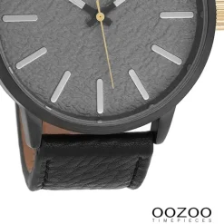 Oozoo Damen Armbanduhr Timepieces Analog Leder schwarz UOC9028A