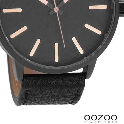 Oozoo Damen Armbanduhr Timepieces Analog Leder schwarz UOC9029A
