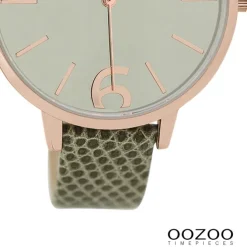 Oozoo Damen Armbanduhr Timepieces Analog Leder grün UOC9152A