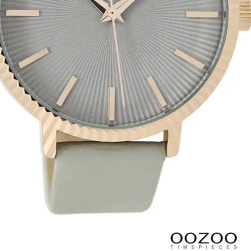 Oozoo Damen Armbanduhr Timepieces Analog Leder grau UOC9195A