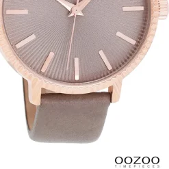 Oozoo Damen Armbanduhr Timepieces Analog Leder beige UOC9197A