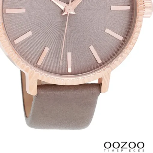 Oozoo Damen Armbanduhr Timepieces Analog Leder beige UOC9197A