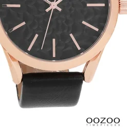 Oozoo Damen Armbanduhr Timepieces Analog Leder schwarz UOC9474A