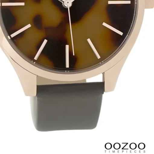 Oozoo Damen Armbanduhr Timepieces Analog Leder grau UOC9504A