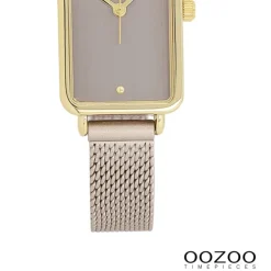 Oozoo Damen Armbanduhr Timepieces Analog Metallband taupe braun UOC11534