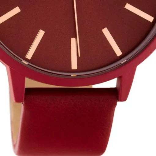 Oozoo Damen Armbanduhr Timepieces C10618 Analog Leder rot UOC10618