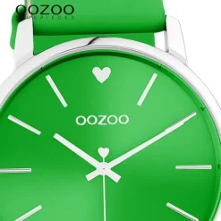 Oozoo Damen Armbanduhr Timepieces C10988 Analog Leder grün UOC10988
