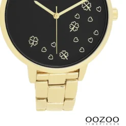 Oozoo Damen Armbanduhr Timepieces Analog Edelstahl gold UOC11124