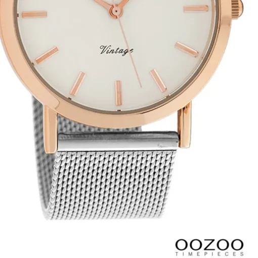 Oozoo Damen Armbanduhr Timepieces Analog Metall silber UOC9991A