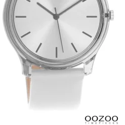 Oozoo Damen Armbanduhr Timepieces Analog Leder grau UOC11137