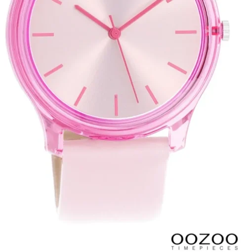 Oozoo Damen Armbanduhr Timepieces Analog Leder pink UOC11138