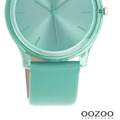 Oozoo Damen Armbanduhr Timepieces Analog Leder grün UOC11139